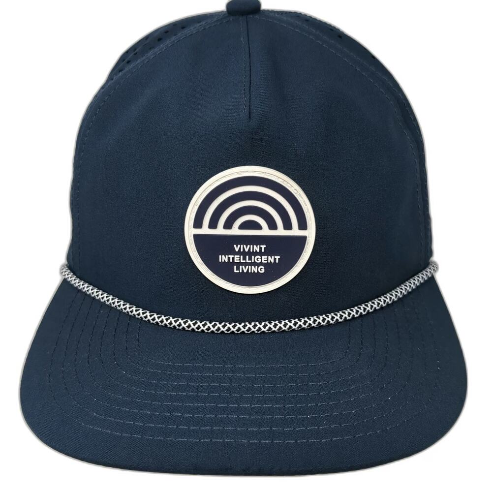 Vivint Intelligent Living Trucker Hat Blue One Size Rope Snapback Performance